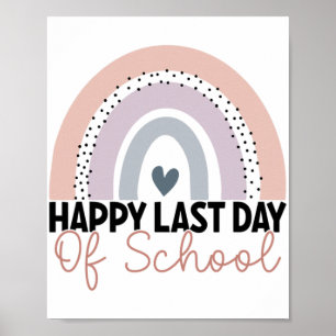 Letzter Schultag Abschluss Lehrer Lehrer Regen Sch Poster