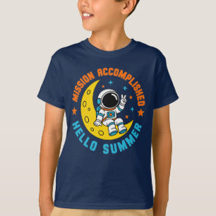 Letzter Schultag Astronaut Weltraum Abschluss T-Shirt