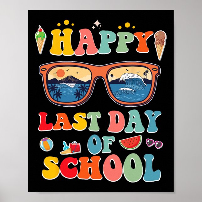 Letzter Schultag für Kinder Poster (Vorne)
