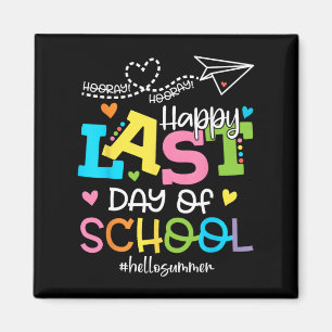 Letzter Schultag Hallo Sommer Schüler Und Lehrer Magnet