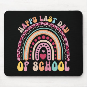 Letzter Schultag Lehrer Schüler Leopard Regenbogen Mousepad