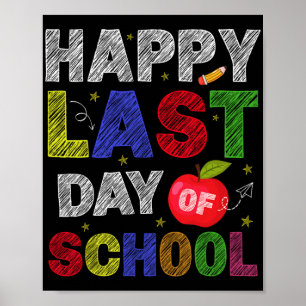 Letzter Schultag Schüler und Lehrer Poster
