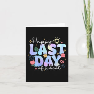 Letzter Schultag Sommerferien Floral Lehrer Kind Karte