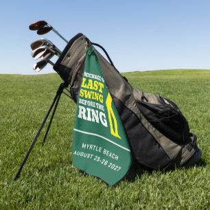 Letzter Schwung vor dem Ring Bachelor Golf Handtuc Golfhandtuch