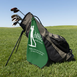 Letzter Schwung vor dem Ring Golf Bachelor Golfhandtuch