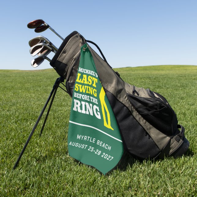 Letzter Schwung vor dem Ring Junggeselle Golfhandt Golfhandtuch (Gras)