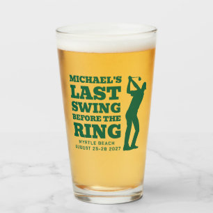 Letzter Schwung vor dem Ring Junggeselle Shotglas Glas