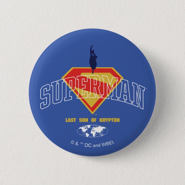 Letzter Sohn des Krypton Emblems Button (Vorderseite)