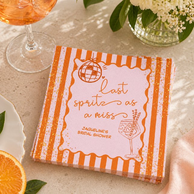 Letzter Spritz als Fräulein Bachelorette, Brautpar Serviette (Von Creator hochgeladen)