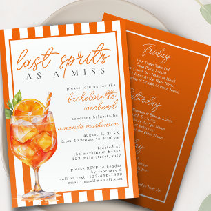 Letzter Spritz als unverheiratete Miss Orange Aper Einladung