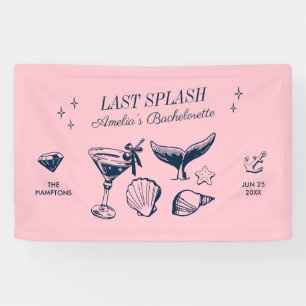 Letzter Spritzer Meerjungfrau Rosa Strand Junggese Banner
