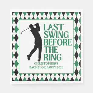 Letzter Swing Golf Country Club Junggeselle Schwar Serviette