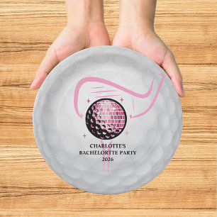 Letzter Swing Golf Junggesellinnenabschied Rosa Pappteller