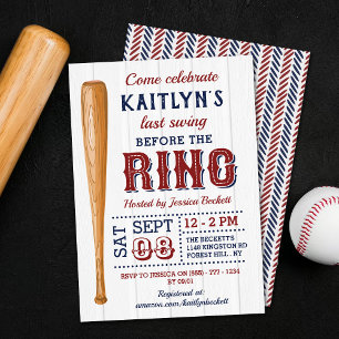 Letzter Swing vor dem Ring! Baseball-Junggesellinn Einladung