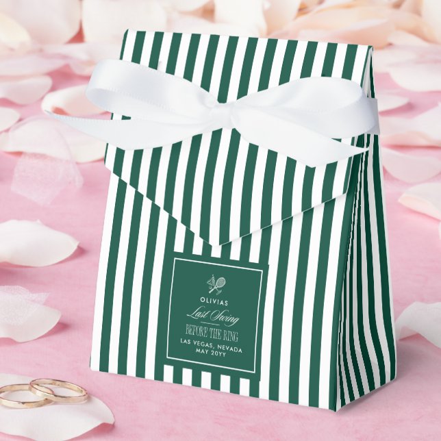 Letzter Swing vor dem Ring grüne Junggesellinnenab Geschenkschachtel (Hochzeit)
