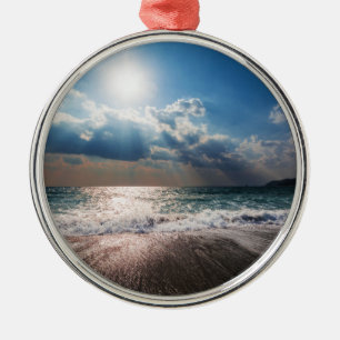 Letzter Tag am Strand Ornament Aus Metall