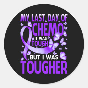Letzter Tag Chemo Fibromyalgie Bewusstsein Butte Runder Aufkleber