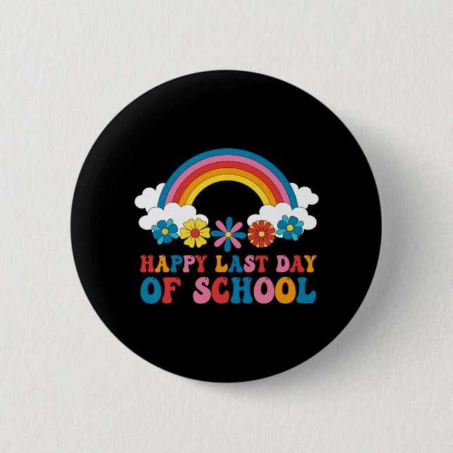 Letzter Tag der Schule Kinder Lehrer Schüler Absch Button (Vorderseite)