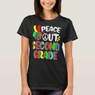 Letzter Tag der Schule Leopard Frieden aus der 2. T-Shirt