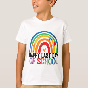 Letzter Tag der Schule Rainbow-Lehrer Schulende En T-Shirt