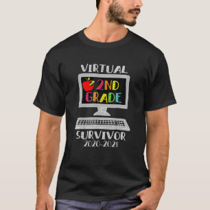 Letzter Tag der Schule Virtual 2D Grade Survivor 2 T-Shirt
