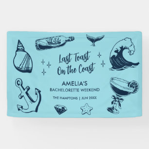 Letzter Toast am Junggeselinnen-Abschied am Strand Banner