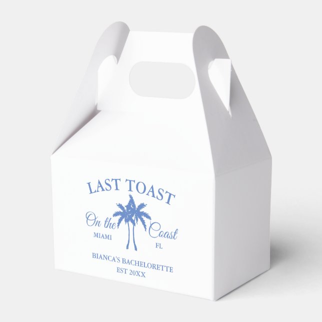 Letzter Toast am Junggeselinnen-Abschied am Strand Geschenkschachtel (Vorderseite)