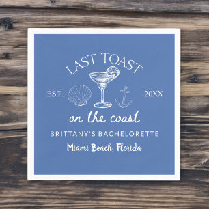 Letzter Toast am Junggeselinnen-Abschied am Strand Serviette