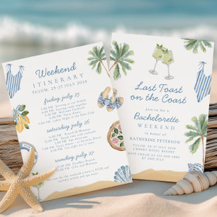 Letzter Toast am Junggeselinnen-Abschied der Küste Einladung