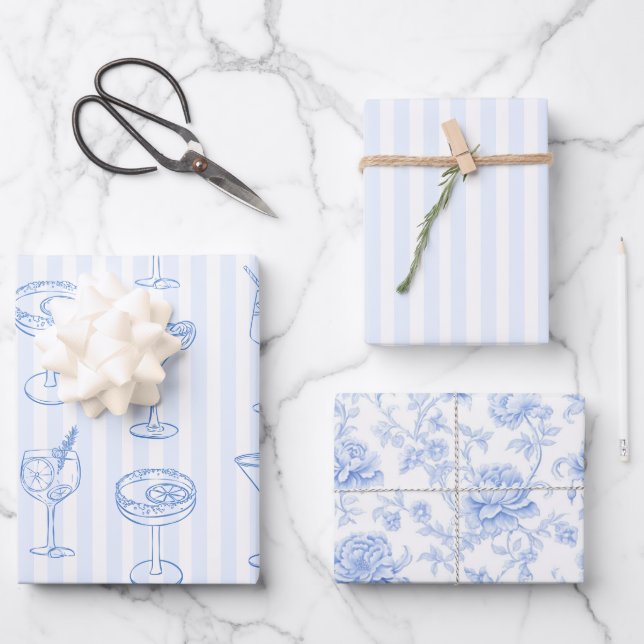 Letzter Toast am Junggeselinnen-Abschied der Küste Geschenkpapier Set (Vorderseite)