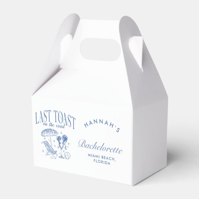 Letzter Toast am Junggeselinnen-Abschied der Küste Geschenkschachtel (Vorderseite)