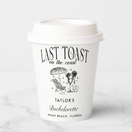 Letzter Toast am Junggeselinnen-Abschied der Küste Pappbecher