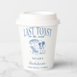 Letzter Toast am Junggeselinnen-Abschied der Küste Pappbecher
