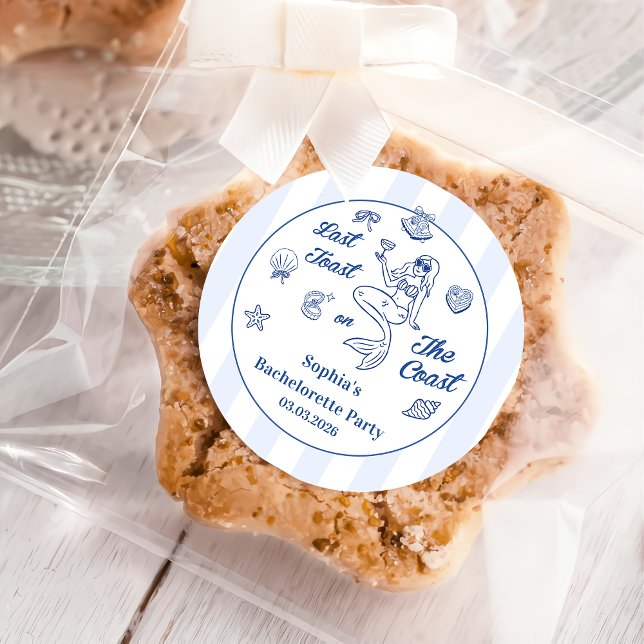 Letzter Toast am Junggeselinnen-Abschied der Küste Runder Aufkleber (Von Creator hochgeladen)