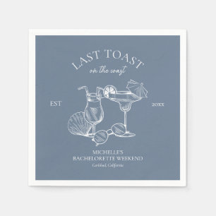 Letzter Toast am Junggeselinnen-Abschied der Küste Serviette