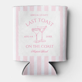 Letzter Toast am Wochenende des rosa Bachelorette Dosenkühler