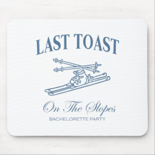 Letzter Toast an den Hängen Junggeselle Skifahren Mousepad