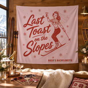 Letzter Toast an den Hängen Pink Junggesellinnenab Wandteppich
