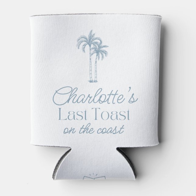 Letzter Toast an der Küste Bachelorette kann kühle Dosenkühler (Vorderseite)
