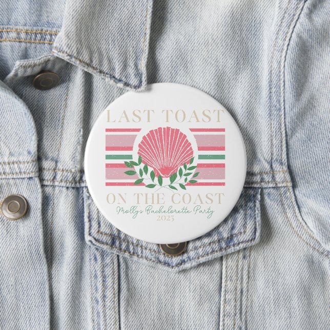 Letzter Toast an der Küste - Bachelorette Nautic Button (Beispiel)