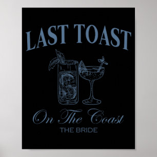 Letzter Toast an der Küste Die Braut Strand Jungge Poster
