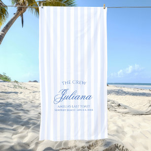 Letzter Toast an der Küste   Die Crew Strandtuch