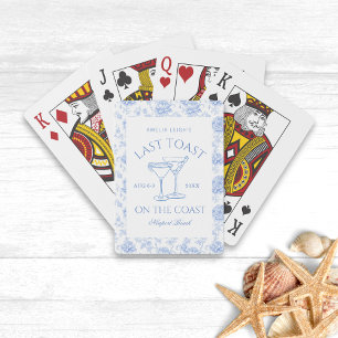 Letzter Toast an der Küste Florale Bachelorette Spielkarten