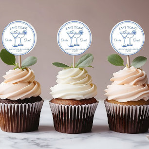 Letzter Toast an der Küste Junggesellinnen-Abschie Runder Aufkleber