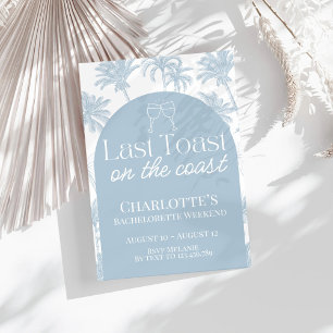 Letzter Toast an der Küste Junggesellinnenabschied Einladung