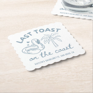 Letzter Toast an der Küste Junggesellinnenabschied Untersetzer