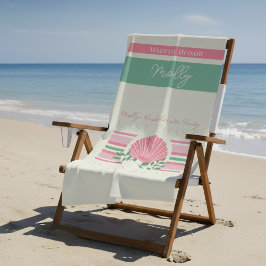 Letzter Toast an der Küste - Nautical Bachelorette Strandtuch