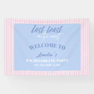 Letzter Toast auf der Küste Bachelorette Empfang Banner