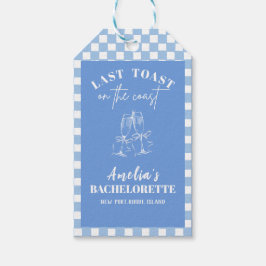 Letzter Toast auf der Küste blauen Bachelorette Ge Geschenkanhänger