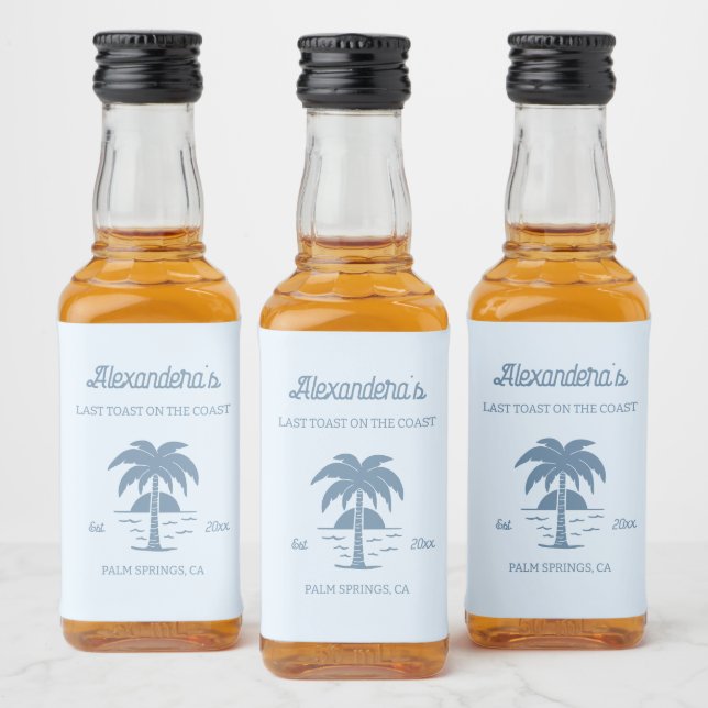 Letzter Toast auf der Küstenstraße Alkoholflaschenetikett (Flaschen)
